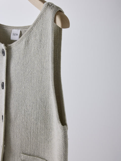 【 予約:2月上旬 】BOAT NECK KNIT VEST /Y261-91017